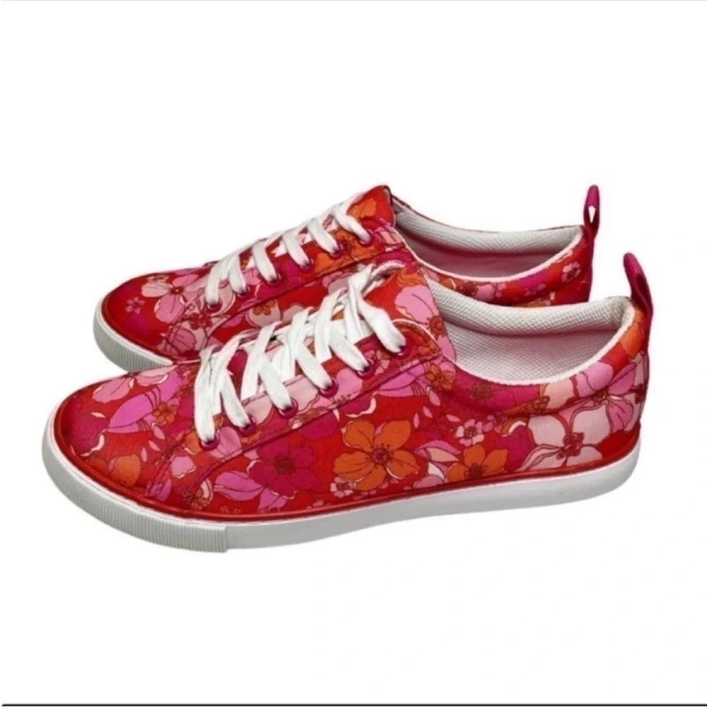 TALBOTS Willow Tossed Flowers Printed Sneakers size 9 - Picture 2 of 8